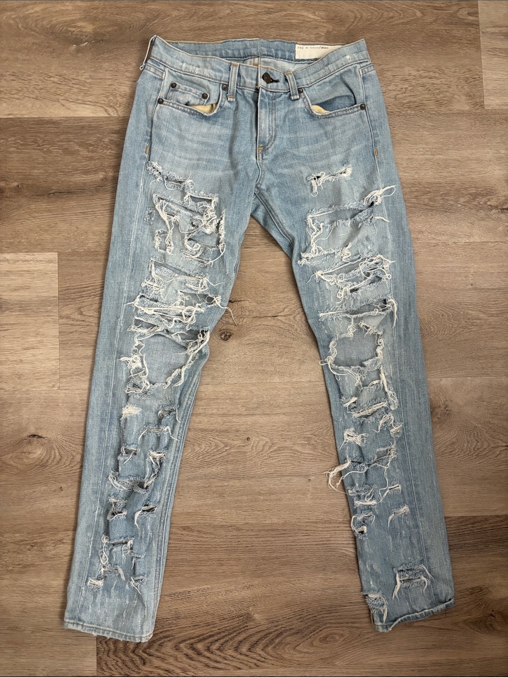 rag & bone Light Blur Thrasher Wash Destructed Denim Jeans
